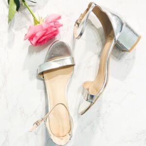 Springfield shoes silver chunky heel sandals 41